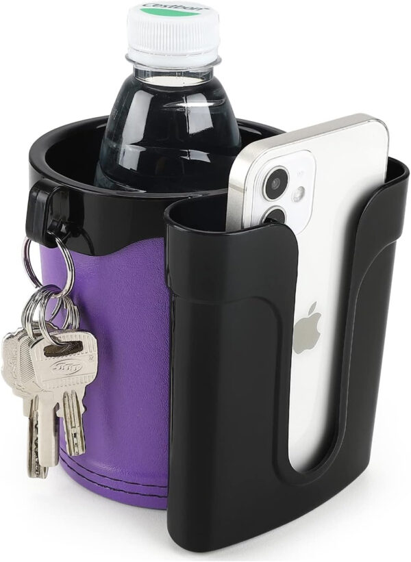 689bf6ce66275e01a5c4462a75c5987f534b8905ec88f8b74333c.jpg Accmor 3-in-1 Bike Cup Holder with Cell Phone Keys Holder, Bike Water Bottle Holders, Universal Bar Drink Cup Can Holder for Bicycles, Motorcycles, Scooters, Black