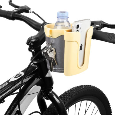 689bf6e8b60d4b151ed218a28151d6a37172889383b25e8f5f645.jpg Accmor 3-in-1 Bike Cup Holder with Cell Phone Keys Holder, Bike Water Bottle Holders, Universal Bar Drink Cup Can Holder for Bicycles, Motorcycles, Scooters, Black