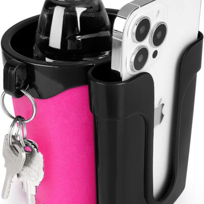 689bf6ef3e0391275acc67897dadacf3a9ed1e5733edff7aec720.jpg Accmor 3-in-1 Bike Cup Holder with Cell Phone Keys Holder, Bike Water Bottle Holders, Universal Bar Drink Cup Can Holder for Bicycles, Motorcycles, Scooters, Black