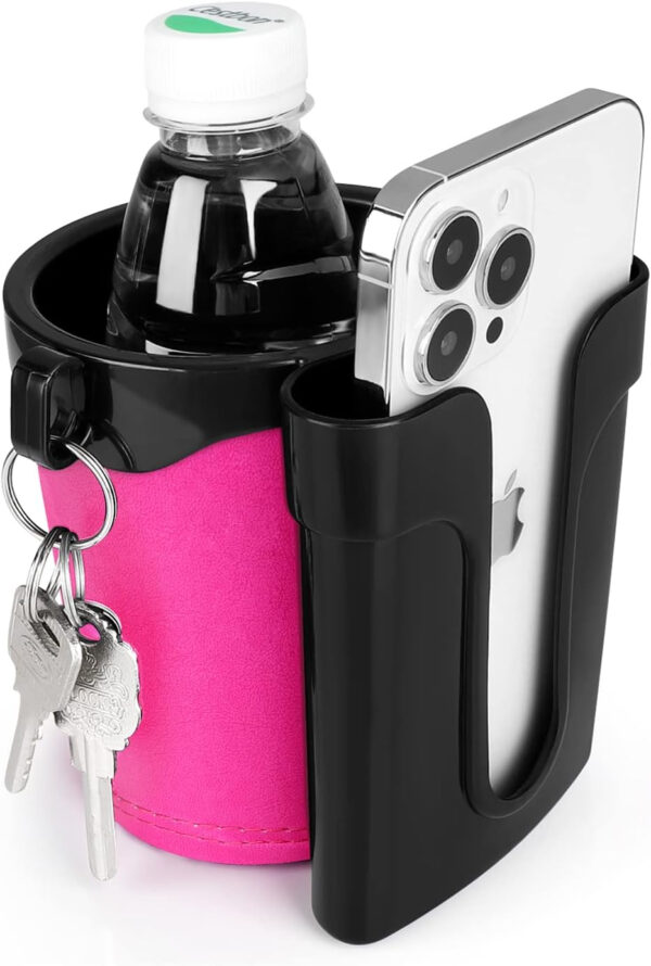689bf6ef3e0391275acc67897dadacf3a9ed1e5733edff7aec720.jpg Accmor 3-in-1 Bike Cup Holder with Cell Phone Keys Holder, Bike Water Bottle Holders, Universal Bar Drink Cup Can Holder for Bicycles, Motorcycles, Scooters, Black