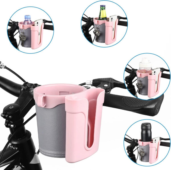 689bf70adc304980e8dc21483fa57b3061c153af83d38d4f3743d.jpg Accmor 3-in-1 Bike Cup Holder with Cell Phone Keys Holder, Bike Water Bottle Holders, Universal Bar Drink Cup Can Holder for Bicycles, Motorcycles, Scooters, Black