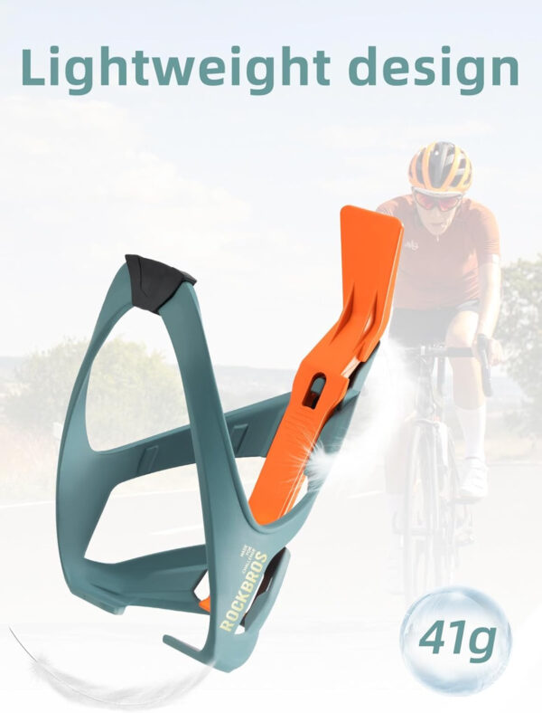 689bf830981bc9405800ff5a9319e27e7e0ccd5740910f996902d.jpg ROCKBROS Bike Water Bottle Cage with Built-in Tire Levers, 2 in 1 Lightweight Bike Bottle Holder Adjustable Slide Entry Bicycle Cup Holder for MTB Road Bike Green