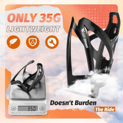 689bf8504aec8b728cfeef8932deedb48bb36591b74210f4f39a7.jpg West Biking Bike Water Bottle Cages Ultra-Light Durable PC Bicycle Bottle Holder with Screws Tool, Easy Installation Bicycle Drink Cup Holders Cycling Kettle for MTB Road Bikes