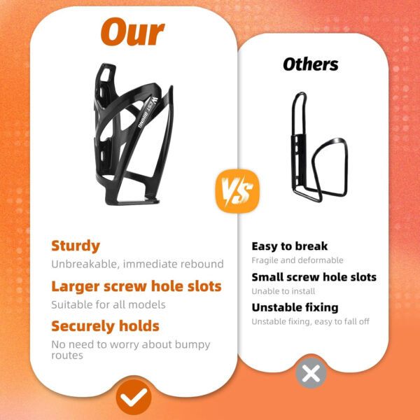 689bf853a17c91f3b78105a9c60f5c552ced9cc83ddc2467909ff.jpg West Biking Bike Water Bottle Cages Ultra-Light Durable PC Bicycle Bottle Holder with Screws Tool, Easy Installation Bicycle Drink Cup Holders Cycling Kettle for MTB Road Bikes