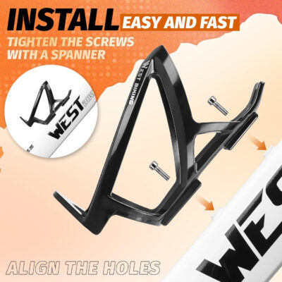 689bf8554851febe4986c94a9bf5268056766b3d436f82c965156.jpg West Biking Bike Water Bottle Cages Ultra-Light Durable PC Bicycle Bottle Holder with Screws Tool, Easy Installation Bicycle Drink Cup Holders Cycling Kettle for MTB Road Bikes