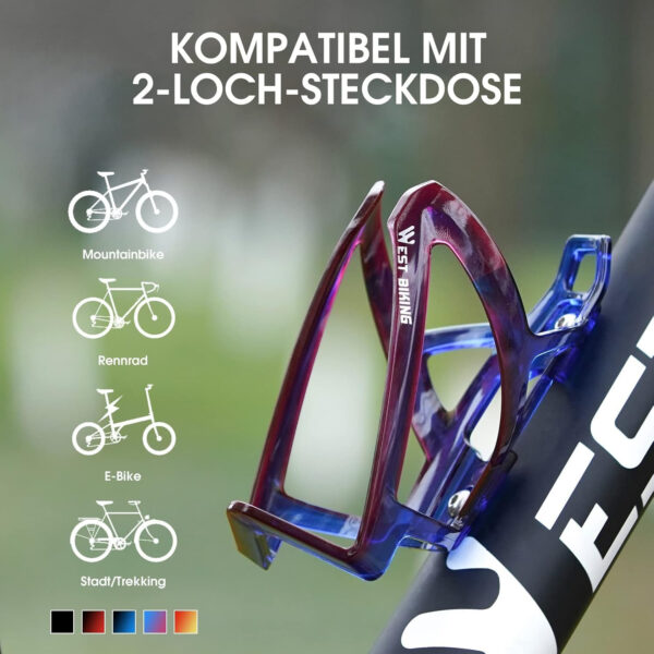 689bf875ae83efafac6d64a1f41a3fdda9d656e36356eeefb3fbb.jpg West Biking Bike Water Bottle Cages Ultra-Light Durable PC Bicycle Bottle Holder with Screws Tool, Easy Installation Bicycle Drink Cup Holders Cycling Kettle for MTB Road Bikes