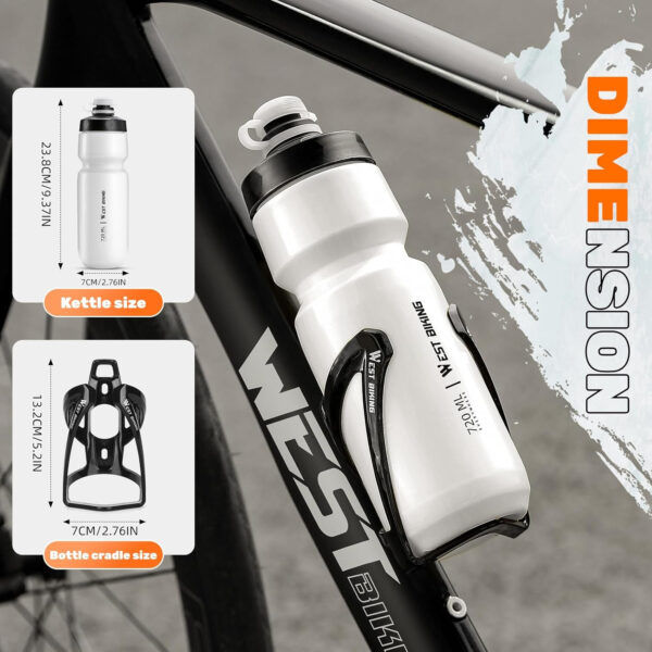 689bf889e418d28132267440d70c2e3fce675669e11306c53485d.jpg West Biking Bike Water Bottle Cages Ultra-Light Durable PC Bicycle Bottle Holder with Screws Tool, Easy Installation Bicycle Drink Cup Holders Cycling Kettle for MTB Road Bikes
