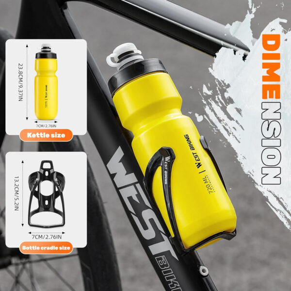 689bf89ab570c88433ec72b619a821dab297ef3e6ae7bee9f12f5.jpg West Biking Bike Water Bottle Cages Ultra-Light Durable PC Bicycle Bottle Holder with Screws Tool, Easy Installation Bicycle Drink Cup Holders Cycling Kettle for MTB Road Bikes