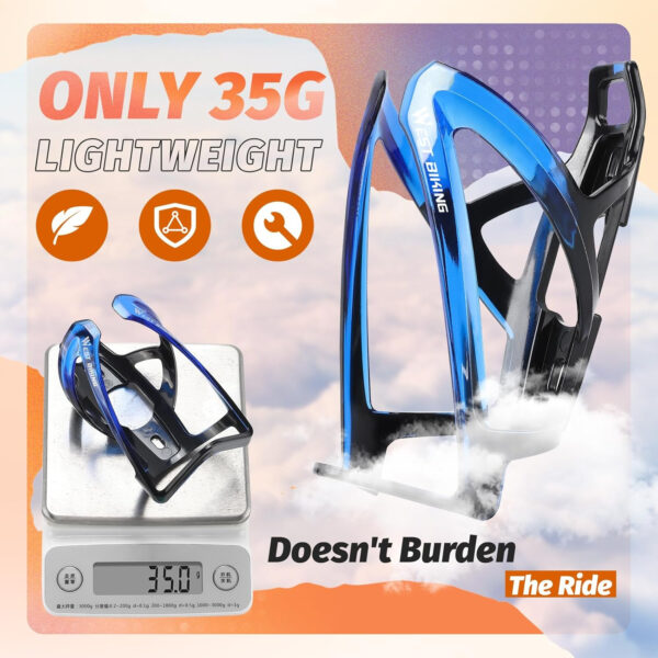 689bf89ff16d2f3cb004380df320090b3d344402f6204fbb046a0.jpg West Biking Bike Water Bottle Cages Ultra-Light Durable PC Bicycle Bottle Holder with Screws Tool, Easy Installation Bicycle Drink Cup Holders Cycling Kettle for MTB Road Bikes