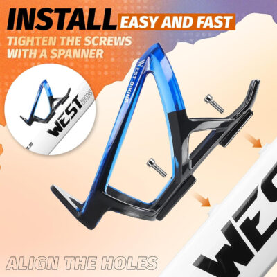 689bf8a48e8b1119dc0a3e70d2d305a3c527e4f9ed48165c20224.jpg West Biking Bike Water Bottle Cages Ultra-Light Durable PC Bicycle Bottle Holder with Screws Tool, Easy Installation Bicycle Drink Cup Holders Cycling Kettle for MTB Road Bikes