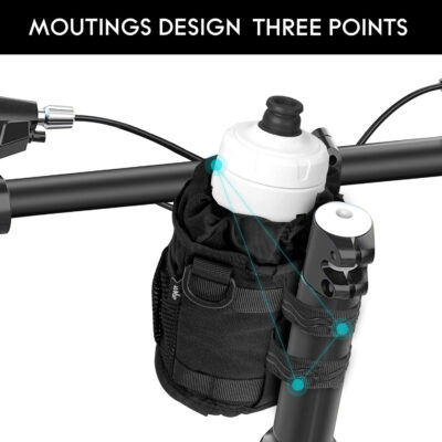 689bf99803c66ac5d8351331dff6383bebfdfa5feeb3b5a359d1f.jpg Bike Cup Holder, Water Bottle Holder Handlebar with Mesh Pockets, Universal Cycling Bicycle Water Bottle Drink Cup Cage for Cruiser, Scooter, Mountain, Road Bike, Wheelchair