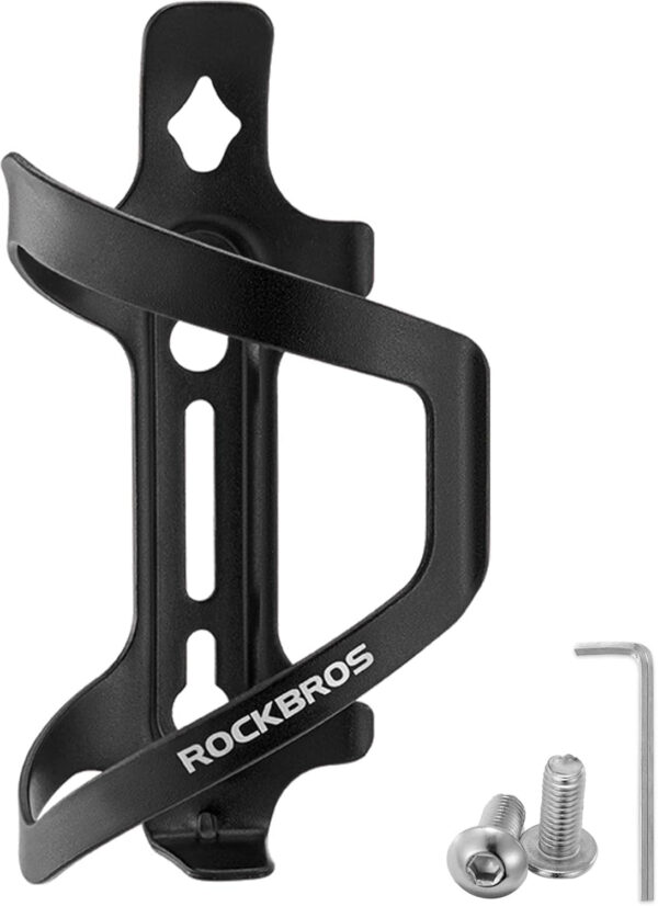 689bf9d27063fc819b68cc7687e9b838f7a6fe48caac34f763df0.jpg ROCKBROS Bike Water Bottle Holder Alloy Aluminum Bicycle Water Bottle Cage Brackets Bike Cup Holder for Road Mountain Bikes Black