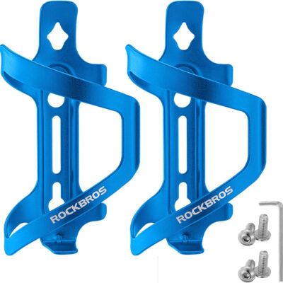 689bf9ea8b5e44e7877142c715397705c46654bceecab0d287091.jpg ROCKBROS Bike Water Bottle Holder Alloy Aluminum Bicycle Water Bottle Cage Brackets Bike Cup Holder for Road Mountain Bikes Black