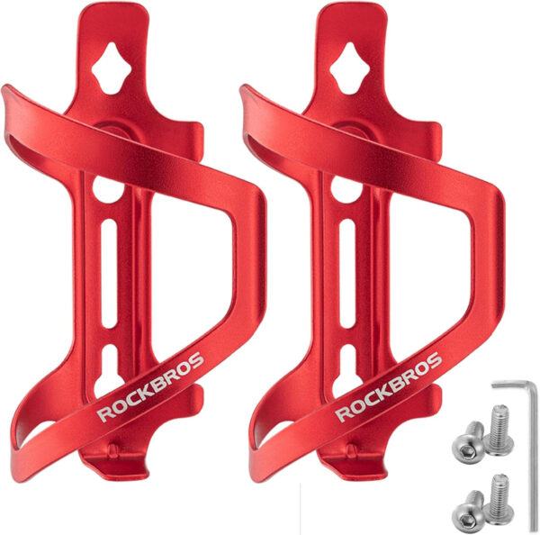 689bf9eddf83f07f6f88c01c64293a71abf1c2621b02a8758d46a.jpg ROCKBROS Bike Water Bottle Holder Alloy Aluminum Bicycle Water Bottle Cage Brackets Bike Cup Holder for Road Mountain Bikes Black