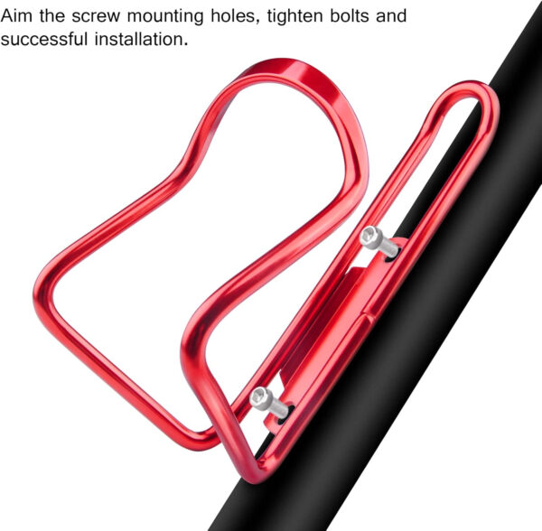689bfa13d3124c9ff7483546567f3f5a665e71eea50594b0317cb.jpg FiveBox Aluminum Alloy Biking Bicycle Water Bottle Cage Holder, Cycling Bike Water Bottle Cage