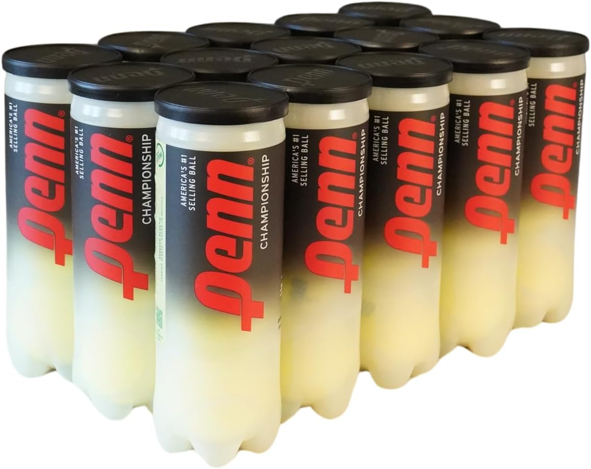 Penn Championship Tennis Balls - Extra Duty Felt Pressurized Tennis Balls 3 Count(Pack of 12)