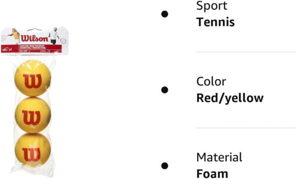 689bff343e3ff6e5f3a45a1537223dc87125a3980b64af7214e5b.jpg Wilson Starter Foam Tennis Balls, Yellow/Red