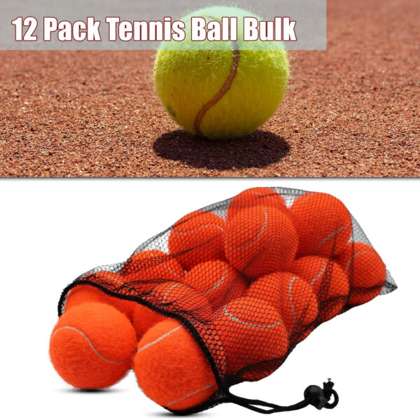 689c006db69c14d70edb56d1bab15db5e7bfd2b8deab356c5b5fc.jpg Magicorange Tennis Balls, 12 Pack Advanced Training Tennis Balls Practice Balls, Come with Mesh Bag for Easy Transport, Good for Beginner Training Ball