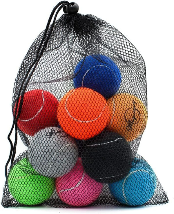 689c00a3b3daeaa504460f678a521b529e7b99586692d162d0fcb.jpg Magicorange Tennis Balls, 12 Pack Advanced Training Tennis Balls Practice Balls, Come with Mesh Bag for Easy Transport, Good for Beginner Training Ball