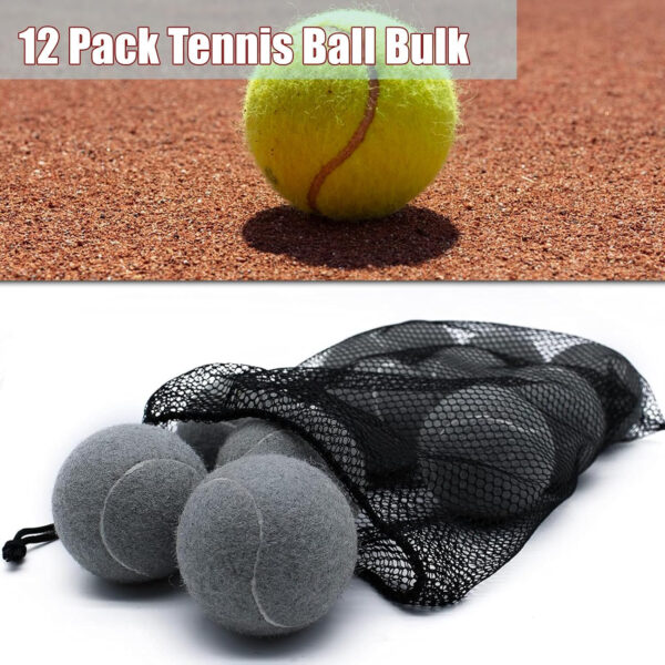689c00adbf9eae941de033201c315d00b659fa0d8ec1e1bf00f99.jpg Magicorange Tennis Balls, 12 Pack Advanced Training Tennis Balls Practice Balls, Come with Mesh Bag for Easy Transport, Good for Beginner Training Ball