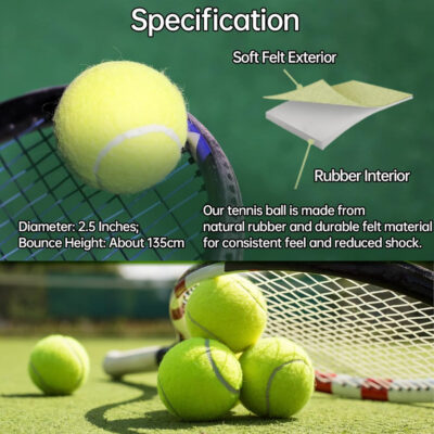 689c01724aa7fba6f8a578cb85330384c718445819ad44f39cc66.jpg Magicorange Tennis Balls, 60 Pack Advanced Training Tennis Balls Practice Ball, Pet Dog Playing Balls,Good for Beginner Training Ball