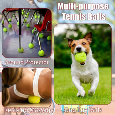 689c01759e6d84103c39cf9575b3dddce366d33444bc5002f4fb5.jpg Magicorange Tennis Balls, 60 Pack Advanced Training Tennis Balls Practice Ball, Pet Dog Playing Balls,Good for Beginner Training Ball