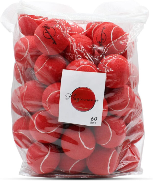 689c01813fd53f9e6fa84f03a5b76173029b4fca6b6827c50ea21.jpg Magicorange Tennis Balls, 60 Pack Advanced Training Tennis Balls Practice Ball, Pet Dog Playing Balls,Good for Beginner Training Ball