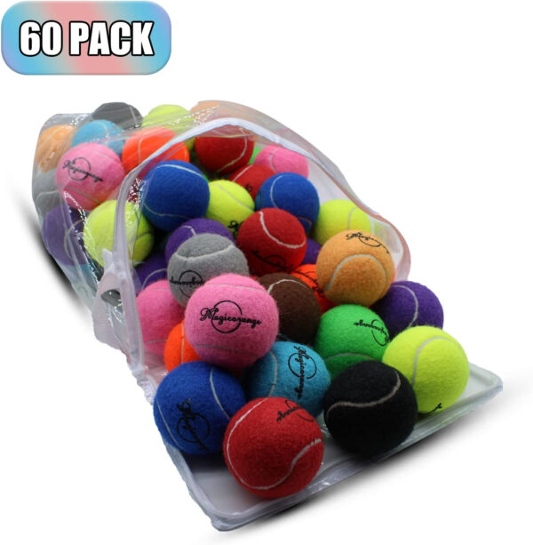 689c019a65d1f280895cf02c7b2c6a4c64826fd71e28f9d434774.jpg Magicorange Tennis Balls, 60 Pack Advanced Training Tennis Balls Practice Ball, Pet Dog Playing Balls,Good for Beginner Training Ball
