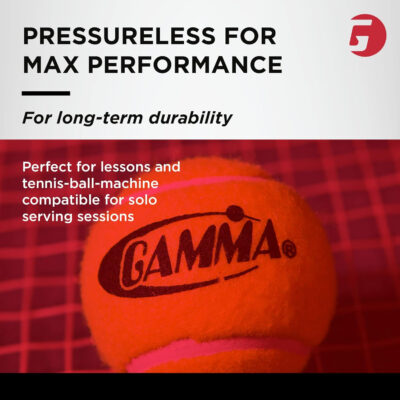 GAMMA Sports Pressureless Tennis Balls Box - Ideal for Practice, Teaching, and Training with High-Visbility Felt - Indoor and Outdoor Court Play - 48 and 75 Pack Sizes