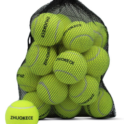 Tennis Balls, 18 Pack Training Tennis Balls Practice Balls with Mesh Bag for Easy Transport, Pet Dog Playing Balls, fit for Beginner Training Ball