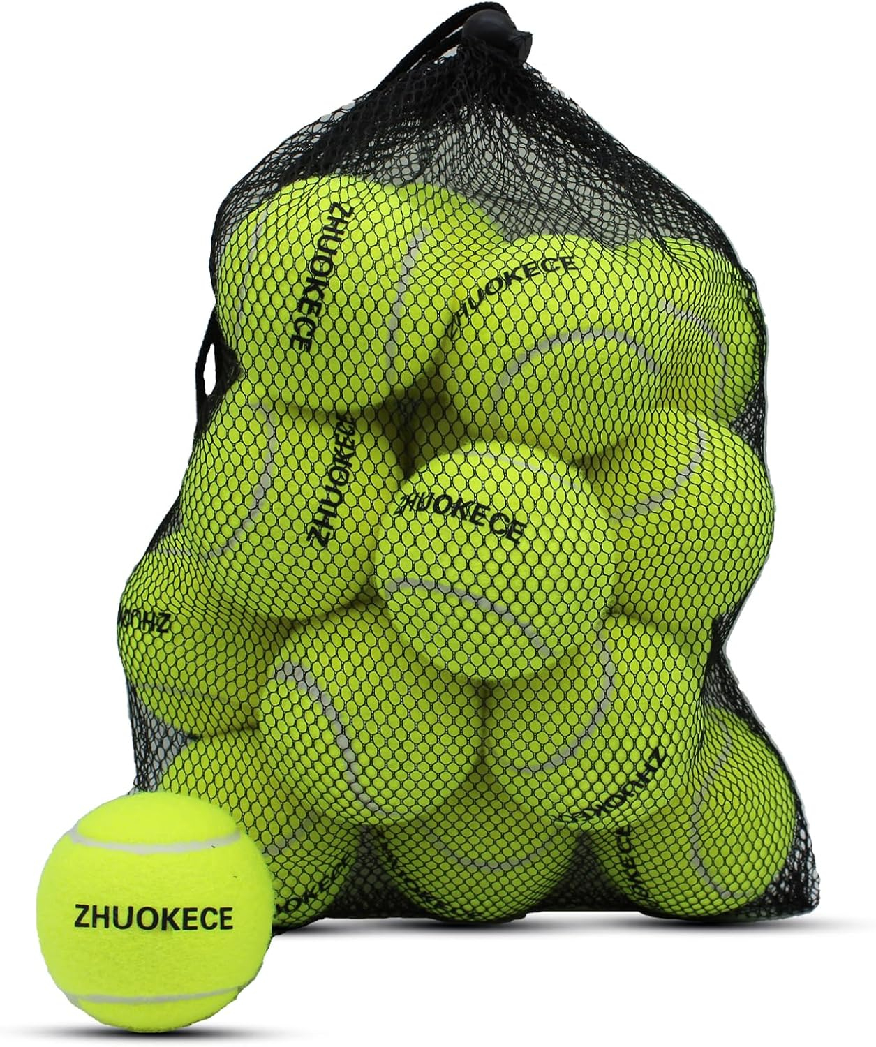 689c02e781895a95c0a3366572f496bf6016e1d0267cda10b44fc.jpg Tennis Balls, 18 Pack Training Tennis Balls Practice Balls with Mesh Bag for Easy Transport, Pet Dog Playing Balls, fit for Beginner Training Ball