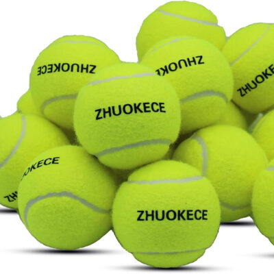 Tennis Balls, 18 Pack Training Tennis Balls Practice Balls with Mesh Bag for Easy Transport, Pet Dog Playing Balls, fit for Beginner Training Ball