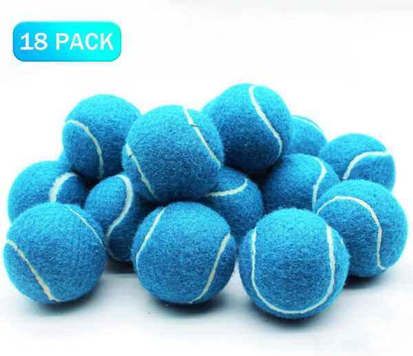 Tennis Balls, 18 Pack Training Tennis Balls Practice Balls with Mesh Bag for Easy Transport, Pet Dog Playing Balls, fit for Beginner Training Ball