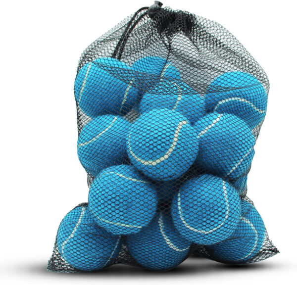 Tennis Balls, 18 Pack Training Tennis Balls Practice Balls with Mesh Bag for Easy Transport, Pet Dog Playing Balls, fit for Beginner Training Ball