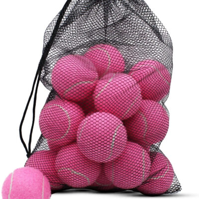 Tennis Balls, 18 Pack Training Tennis Balls Practice Balls with Mesh Bag for Easy Transport, Pet Dog Playing Balls, fit for Beginner Training Ball