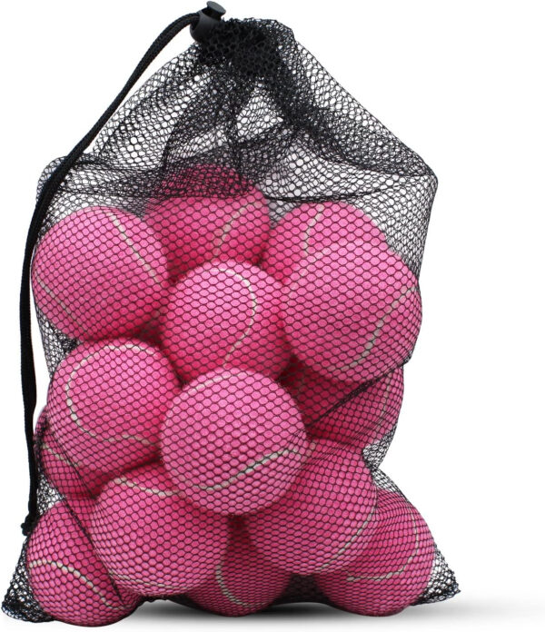 Tennis Balls, 18 Pack Training Tennis Balls Practice Balls with Mesh Bag for Easy Transport, Pet Dog Playing Balls, fit for Beginner Training Ball