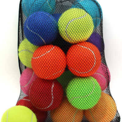 Tennis Balls, 18 Pack Training Tennis Balls Practice Balls with Mesh Bag for Easy Transport, Pet Dog Playing Balls, fit for Beginner Training Ball