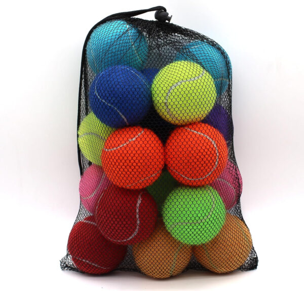 Tennis Balls, 18 Pack Training Tennis Balls Practice Balls with Mesh Bag for Easy Transport, Pet Dog Playing Balls, fit for Beginner Training Ball
