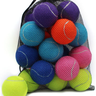 Tennis Balls, 18 Pack Training Tennis Balls Practice Balls with Mesh Bag for Easy Transport, Pet Dog Playing Balls, fit for Beginner Training Ball