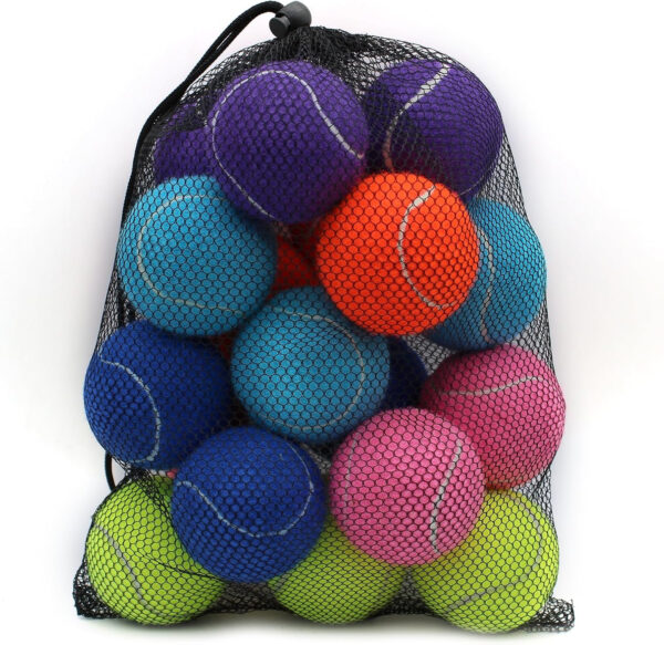 Tennis Balls, 18 Pack Training Tennis Balls Practice Balls with Mesh Bag for Easy Transport, Pet Dog Playing Balls, fit for Beginner Training Ball