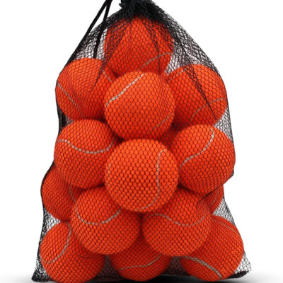 Tennis Balls, 18 Pack Training Tennis Balls Practice Balls with Mesh Bag for Easy Transport, Pet Dog Playing Balls, fit for Beginner Training Ball