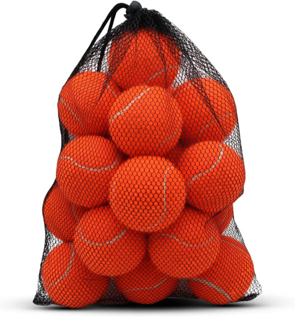 Tennis Balls, 18 Pack Training Tennis Balls Practice Balls with Mesh Bag for Easy Transport, Pet Dog Playing Balls, fit for Beginner Training Ball