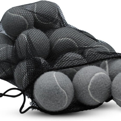 Tennis Balls, 18 Pack Training Tennis Balls Practice Balls with Mesh Bag for Easy Transport, Pet Dog Playing Balls, fit for Beginner Training Ball