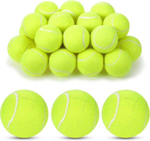 24 Pcs Precut Tennis Balls for Furniture Legs and Floor Protection Chairs Desks Furniture Tennis Balls for Chairs Feet Long Lasting Foot Covers(Black)
