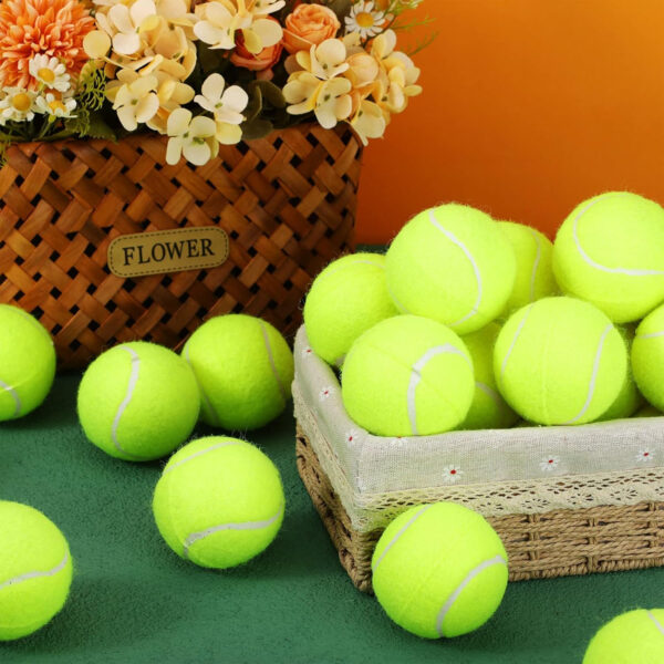 24 Pcs Precut Tennis Balls for Furniture Legs and Floor Protection Chairs Desks Furniture Tennis Balls for Chairs Feet Long Lasting Foot Covers(Black)