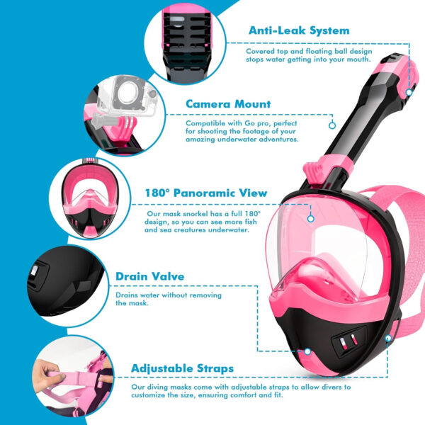 689c2de85a7515d1e30947a3dc035a7ed97cfabc26e625954a9c7.jpg Full Face Snorkel Mask, Snorkeling Gear for Adults Kids with Latest Dry Top Breathing System and Detachable Camera Mount, with 180 Degree Panoramic View