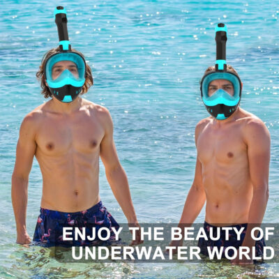 689c2e033761879df1911c115c67db17052fe7725518e93b1e439.jpg Full Face Snorkel Mask, Snorkeling Gear for Adults Kids with Latest Dry Top Breathing System and Detachable Camera Mount, with 180 Degree Panoramic View