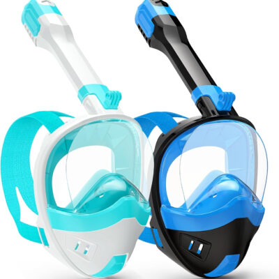689c2e0697c45fd1fda9281bad9411736d1333b310fa277b842e2.jpg Full Face Snorkel Mask, Snorkeling Gear for Adults Kids with Latest Dry Top Breathing System and Detachable Camera Mount, with 180 Degree Panoramic View