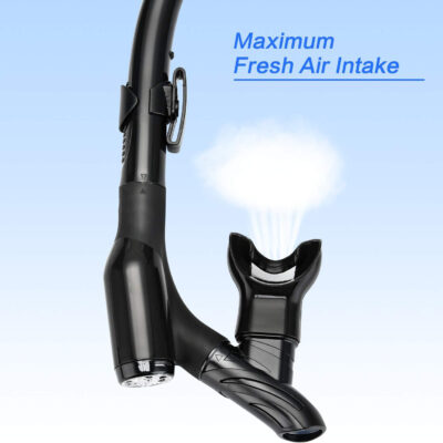 Snorkel Set, Anti-Fog Panoramic View Snorkel Mask and Anti-Leak Dry Snorkel Tube, Snorkeling Gear for Adults, Snorkel Kit Bag Included