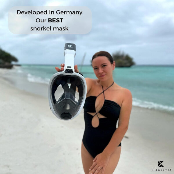 689c2fc095506645e7348fe9e6ef39059b312216ff423f0dd4e60.jpg Khroom Full Face Snorkel Mask for Adults | New Valve Tech for Easy Breathing | 3X Larger Air Intake | Leak-Proof & Anti-Fog | Premium Snorkel Gear | Scuba Mask with Action Cam Mount